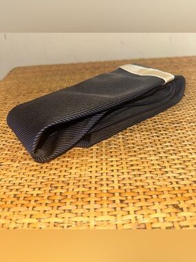 Vintage Michael Kors Tie Mens Navy Blue Striped Office Preppy Academia Casual